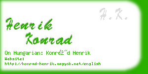 henrik konrad business card